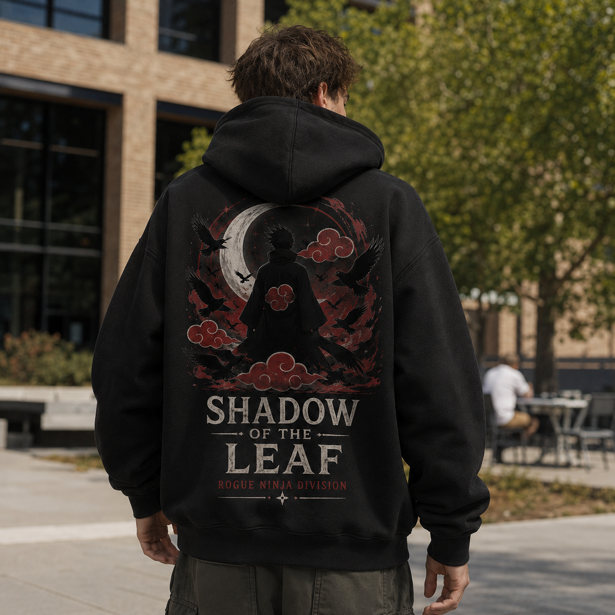 Black hoodie with Naruto Shadow Of The Leaf graphic – photo 4