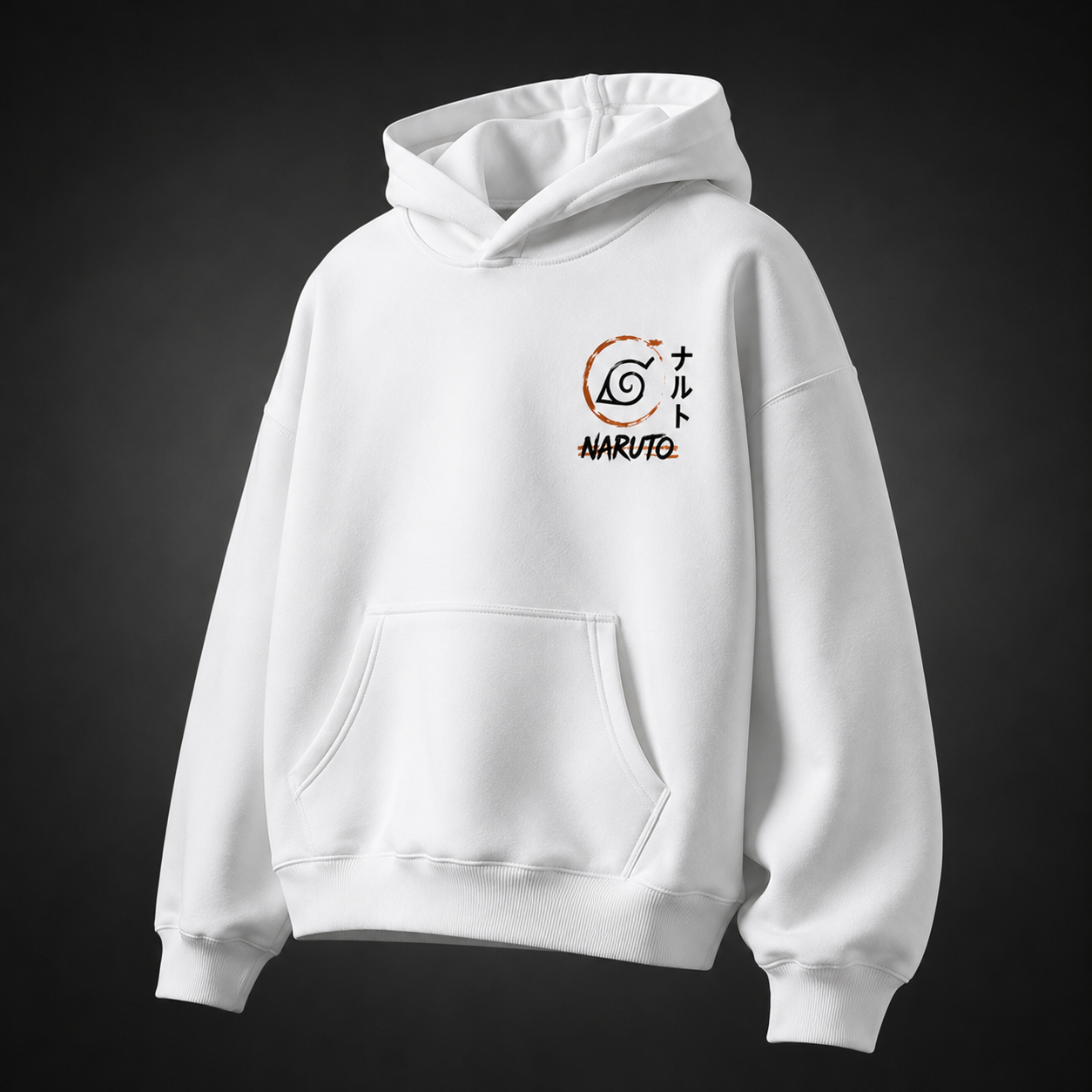 White hoodie with Naruto Uzumaki Naruto Ninja Way Sunset graphic – photo 2