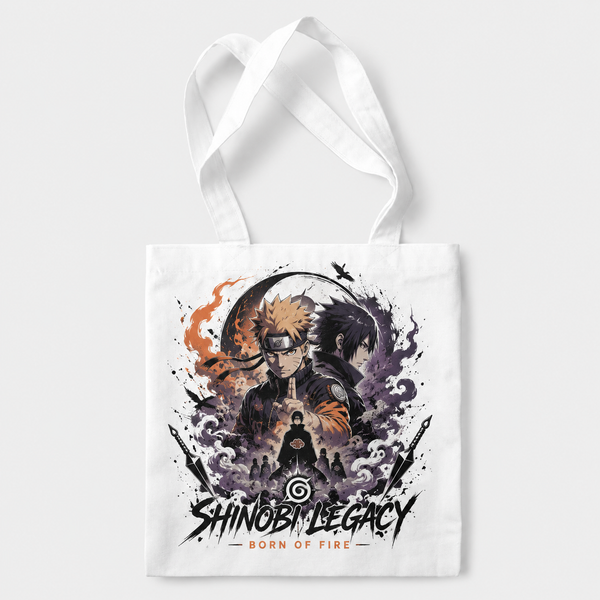 White tote bag with Naruto Uzumaki Naruto Shinobi Legacy graphic – photo 1