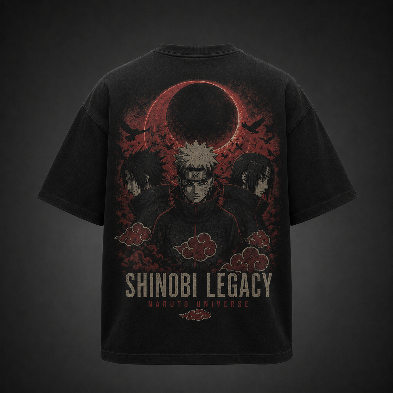 Black t-shirt with Naruto Uzumaki Naruto Shinobi Legacy Trio graphic – photo 1