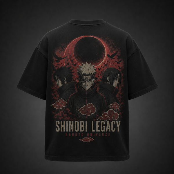 Black t-shirt with Naruto Uzumaki Naruto Shinobi Legacy Trio graphic – photo 1