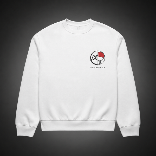 White sweatshirt with Naruto Uzumaki & Sasuke Uchiha Naruto Valley Of Destiny graphic – photo 2