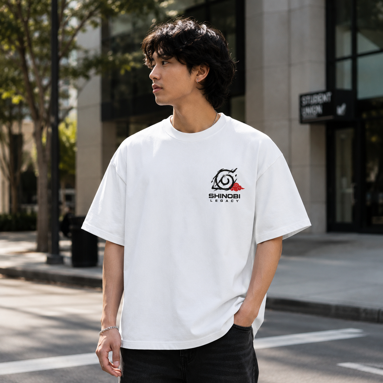 White t-shirt with Naruto Way Of The Shinobi graphic – photo 4