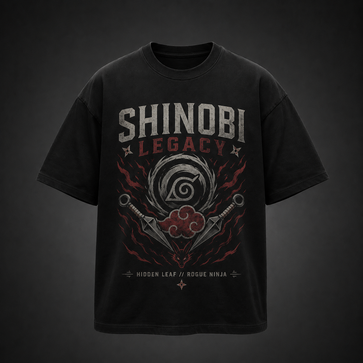 Black t-shirt with Naruto Will Of Fire graphic – photo 2