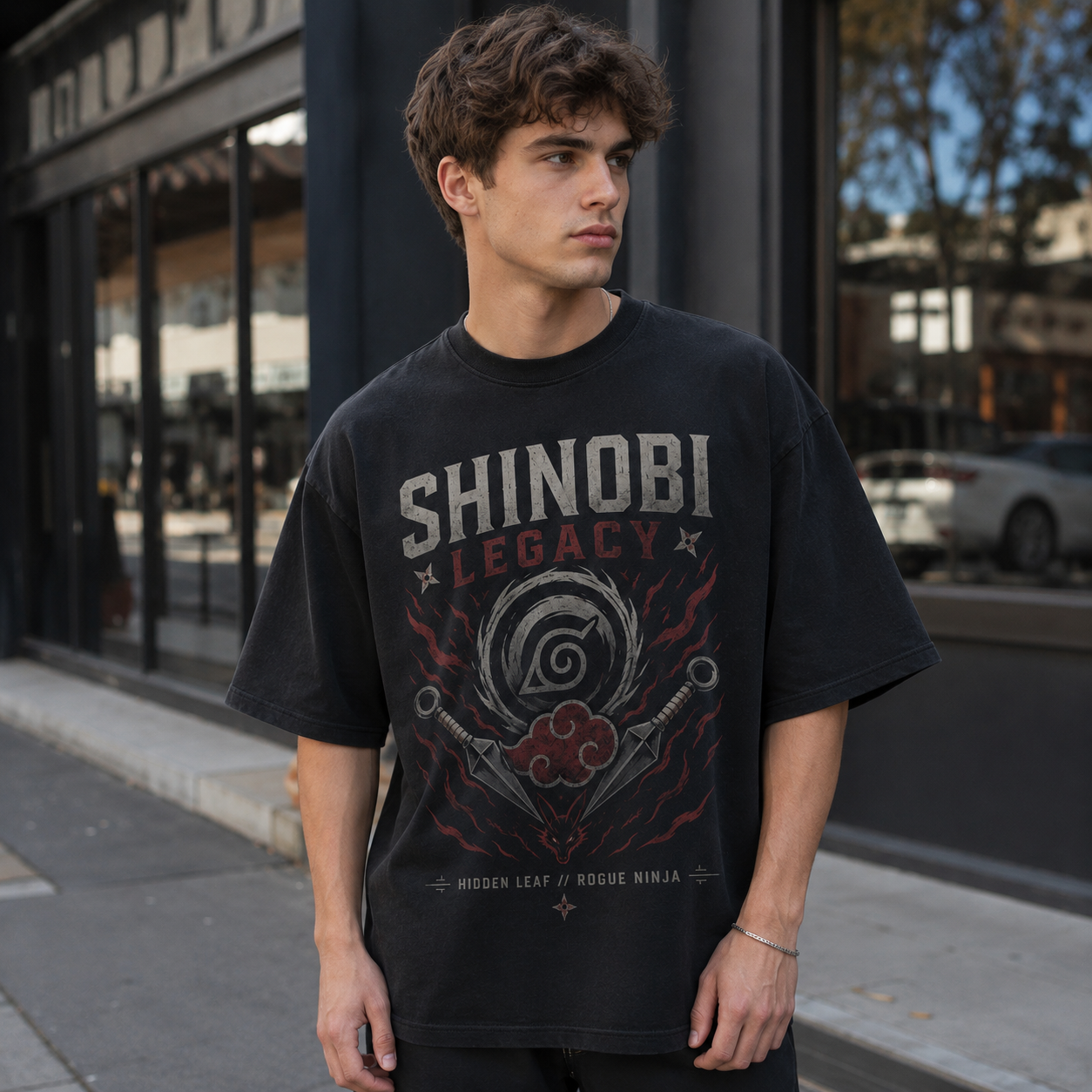 Black t-shirt with Naruto Will Of Fire graphic – photo 4
