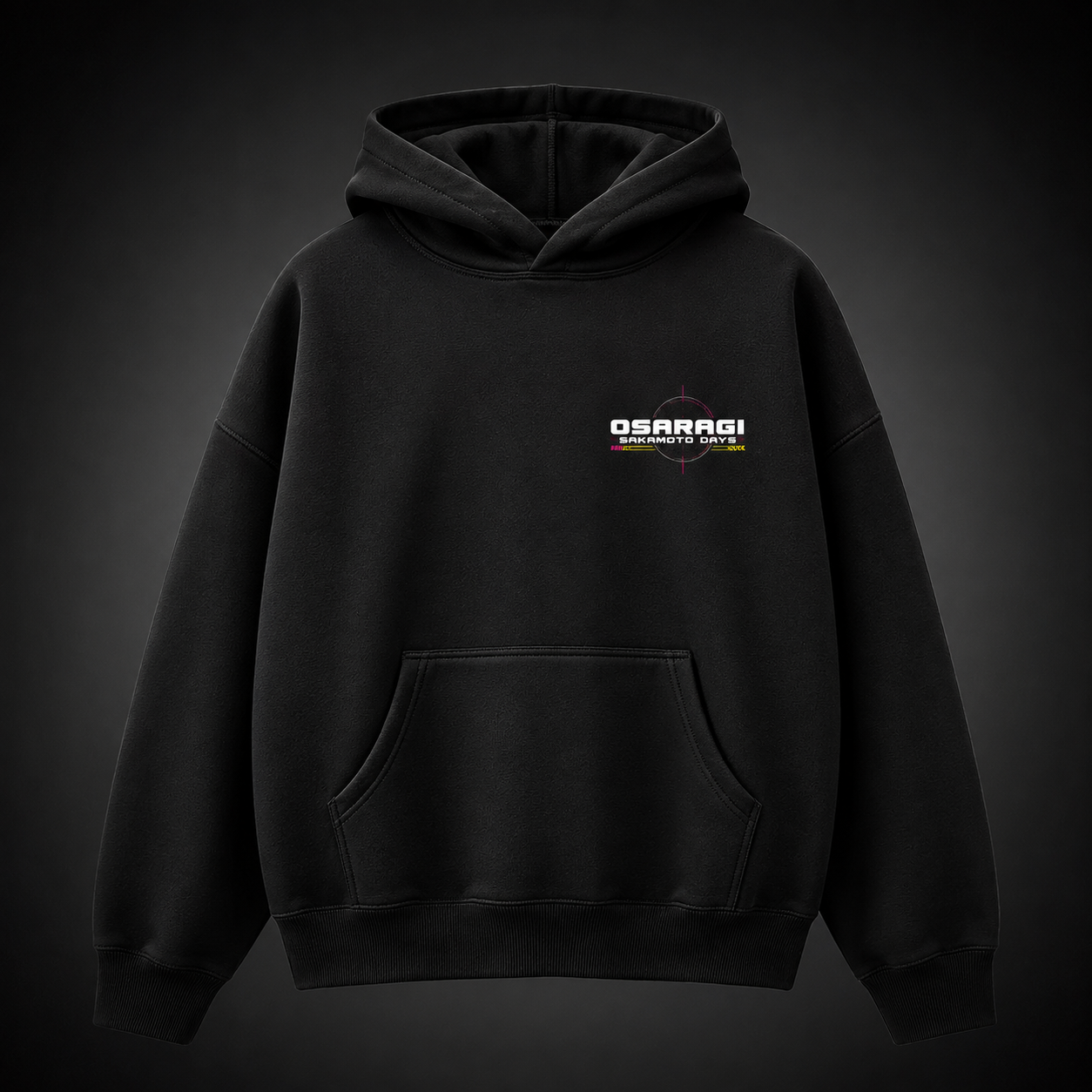 Black hoodie with Osaragi Sakamoto Days Osaragi Assassin graphic – photo 2