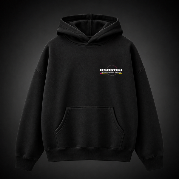 Black hoodie with Osaragi Sakamoto Days Osaragi Assassin graphic – photo 2