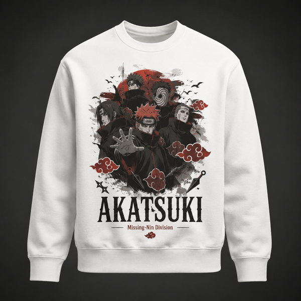White sweatshirt with Pain Naruto Akatsuki Syndicate graphic – photo 2