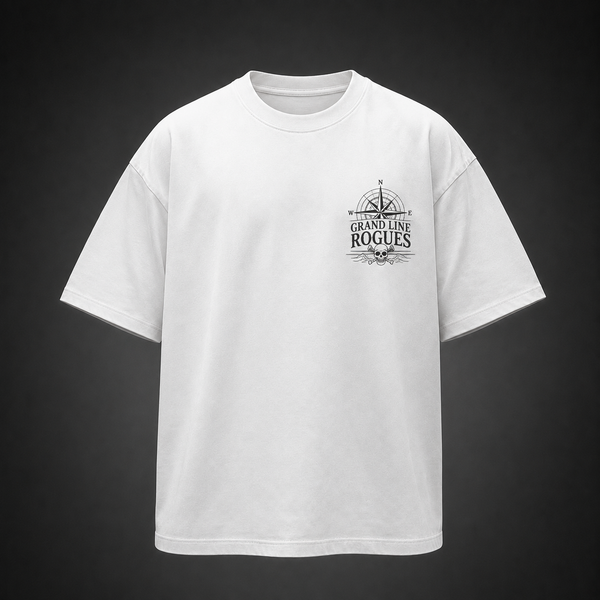 White t-shirt with Roronoa Zoro One Piece Grand Line Rogues graphic – photo 2