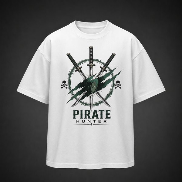 White t-shirt with Roronoa Zoro One Piece Three Sword Style graphic – photo 2