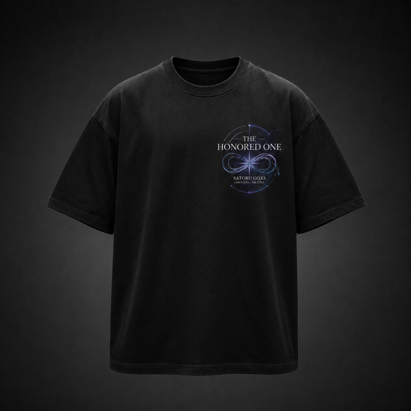 Black t-shirt with Satoru Gojo Jujutsu Kaisen The Honored One graphic – photo 2
