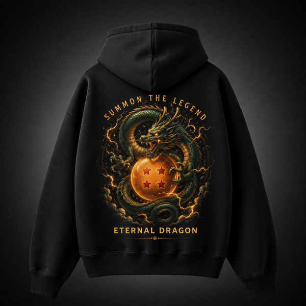 Black hoodie with Shenron Dragon Ball Eternal Dragon graphic – photo 1