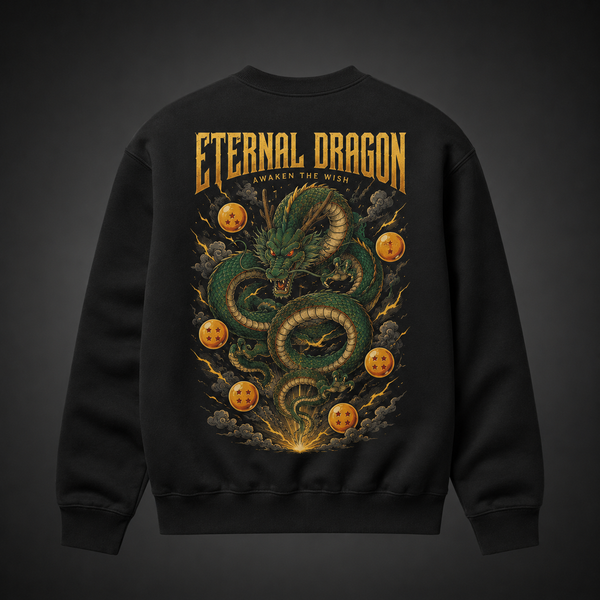 Black sweatshirt with Shenron Dragon Ball Eternal Dragon graphic – photo 1