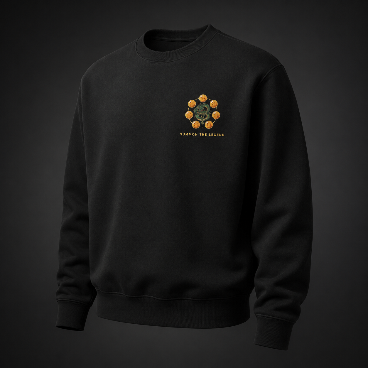 Black sweatshirt with Shenron Dragon Ball Eternal Dragon graphic – photo 2