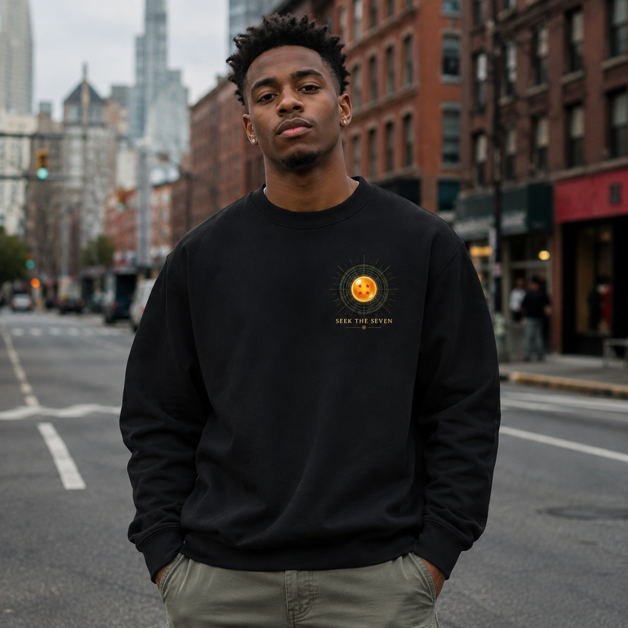 Black sweatshirt with Shenron Dragon Ball Legend Rising graphic – photo 4
