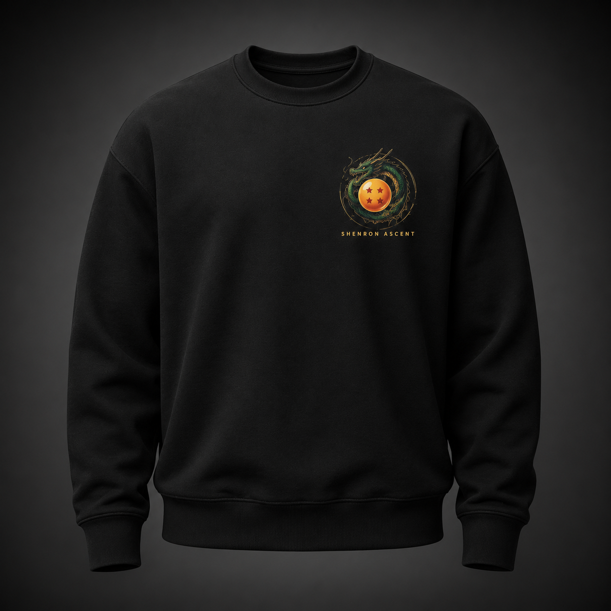 Black sweatshirt with Shenron & Goku Dragon Ball Awaken The Dragon graphic – photo 2