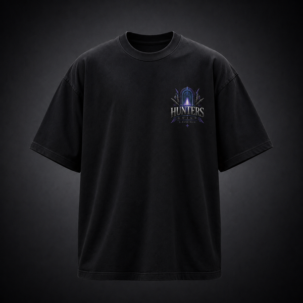 Black t-shirt with Solo Leveling S-Rank Raid graphic – photo 2