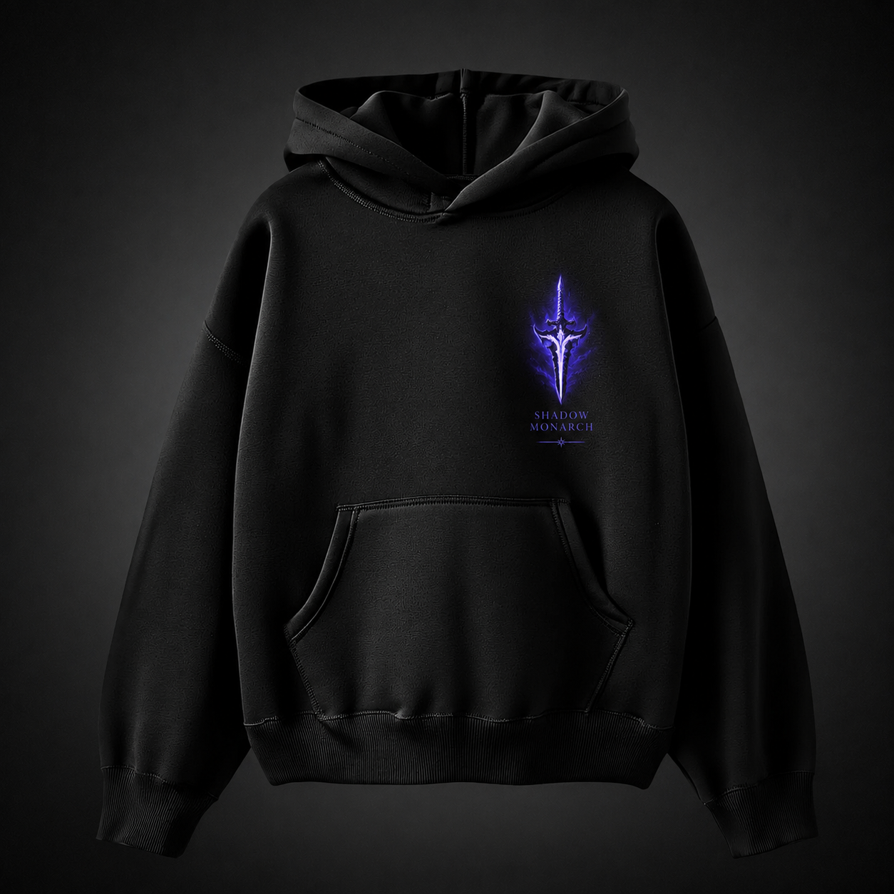Black hoodie with Sung Jin-Woo Solo Leveling Arise Dragon Shadows graphic – photo 2