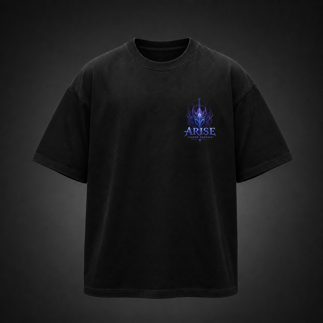 Black t-shirt with Sung Jin-Woo Solo Leveling Arise Shadow Monarch graphic – photo 2