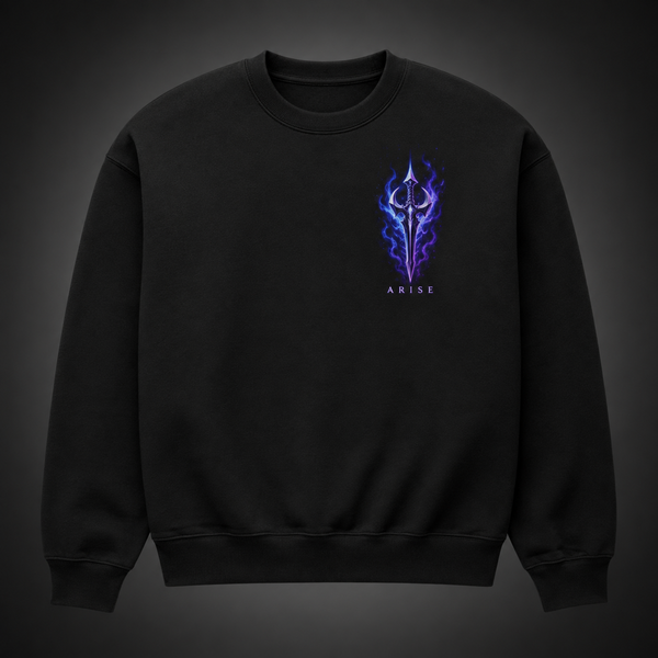 Black sweatshirt with Sung Jin-Woo Solo Leveling Arise Summoning graphic – photo 2