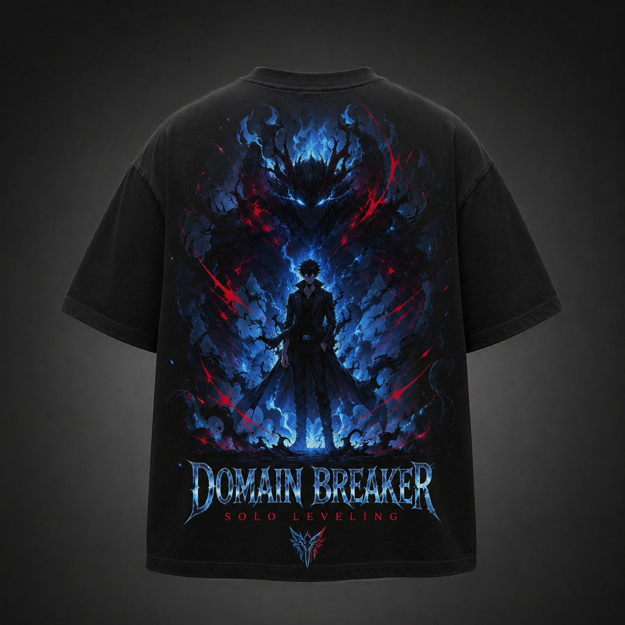 Black t-shirt with Sung Jin-Woo Solo Leveling Domain Breaker graphic – photo 1