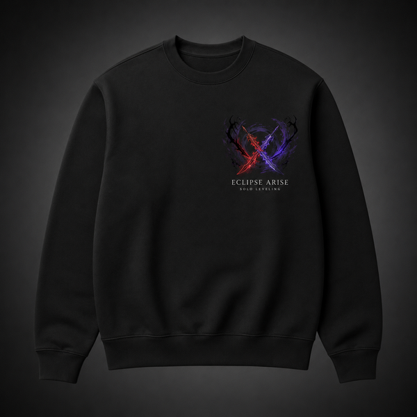 Black sweatshirt with Sung Jin-Woo Solo Leveling Eclipse Arise graphic – photo 2