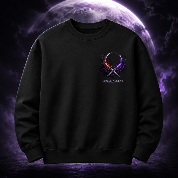 Black sweatshirt with Sung Jin-Woo Solo Leveling Lunar Ascent graphic – photo 2