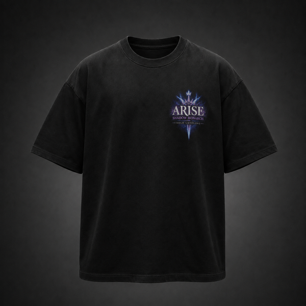 Black t-shirt with Sung Jin-Woo Solo Leveling Monarch Of Shadows graphic – photo 1