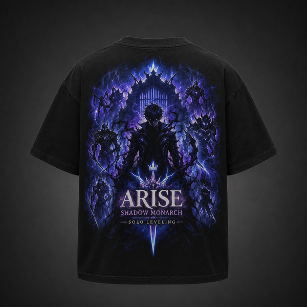 Black t-shirt with Sung Jin-Woo Solo Leveling Monarch Of Shadows graphic – photo 2