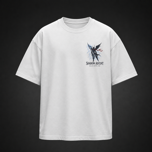 White t-shirt with Sung Jin-Woo Solo Leveling Shadow Ascent graphic – photo 2
