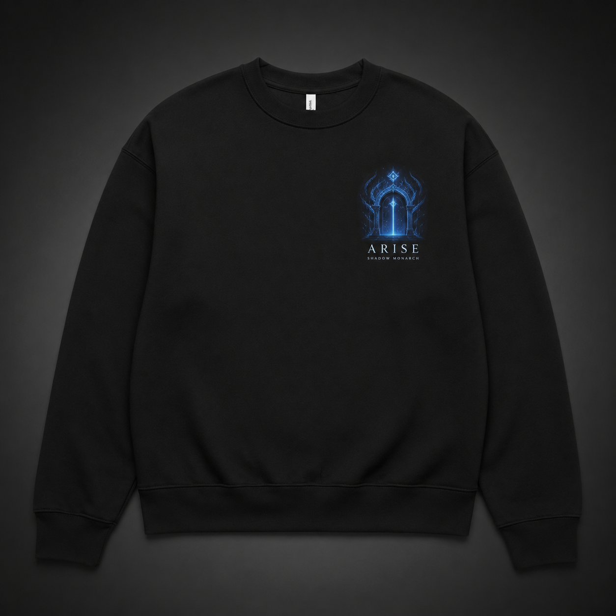 Black sweatshirt with Sung Jin-Woo Solo Leveling System Awakening graphic – photo 2