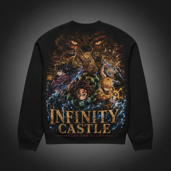 Black sweatshirt with Tanjiro Kamado Demon Slayer Slay The Night graphic – photo 1