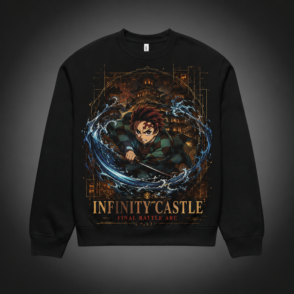 Black sweatshirt with Tanjiro Kamado Demon Slayer Slay The Night graphic – photo 2