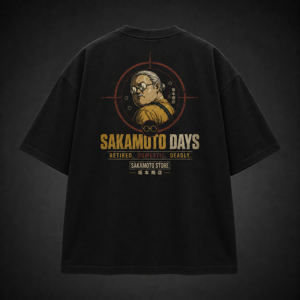 Black t-shirt with Taro Sakamoto Sakamoto Days Retired Domestic Deadly graphic – photo 1