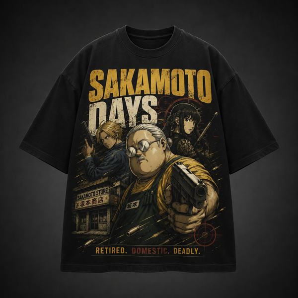 Black t-shirt with Taro Sakamoto Sakamoto Days Retired Domestic Deadly graphic – photo 2