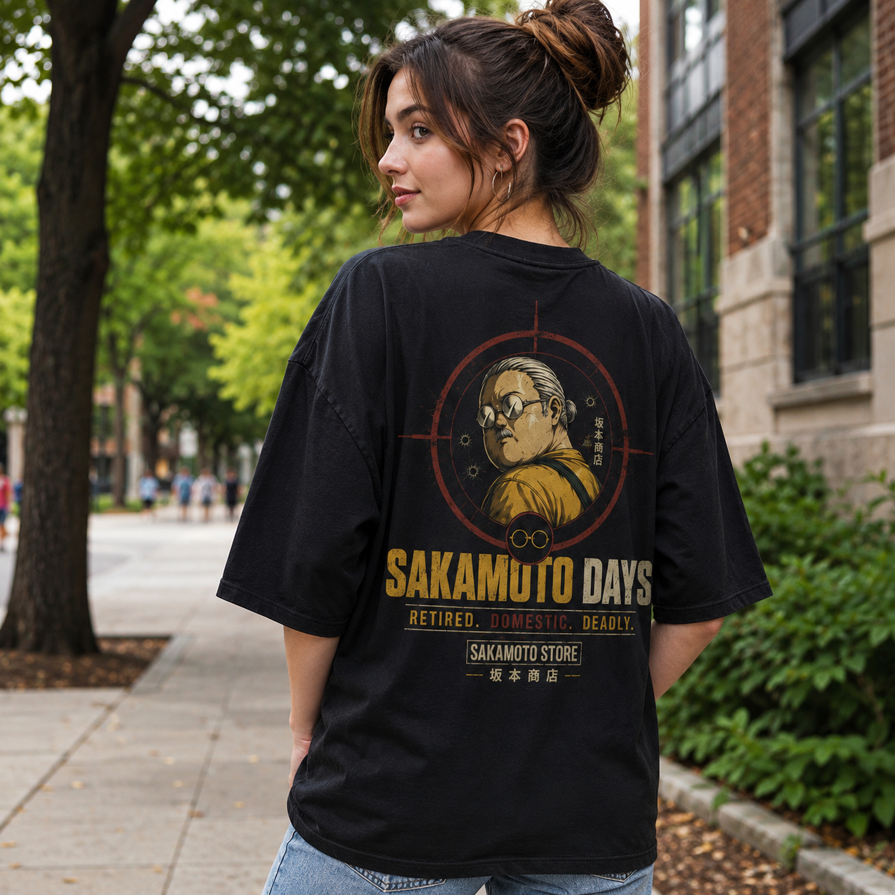 Black t-shirt with Taro Sakamoto Sakamoto Days Retired Domestic Deadly graphic – photo 3
