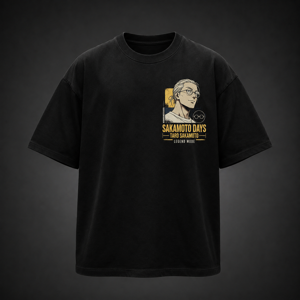 Black t-shirt with Taro Sakamoto Sakamoto Days The Strongest Legend graphic – photo 2