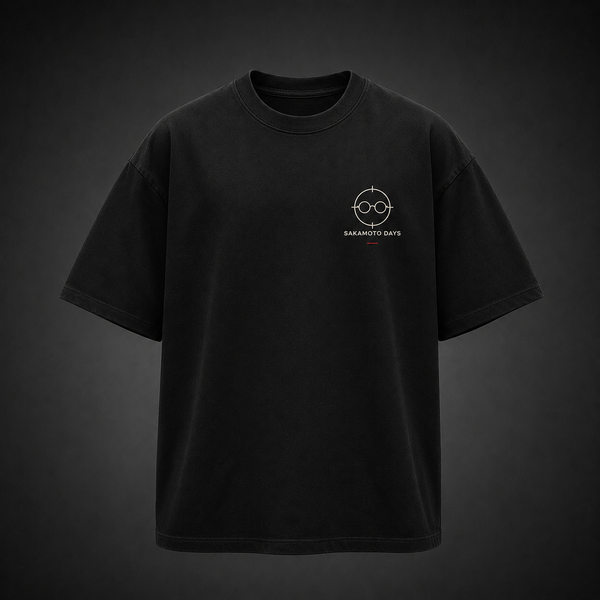 Black t-shirt with Taro Sakamoto & Shin Asakura Sakamoto Days Convenience Store Hitman graphic – photo 2