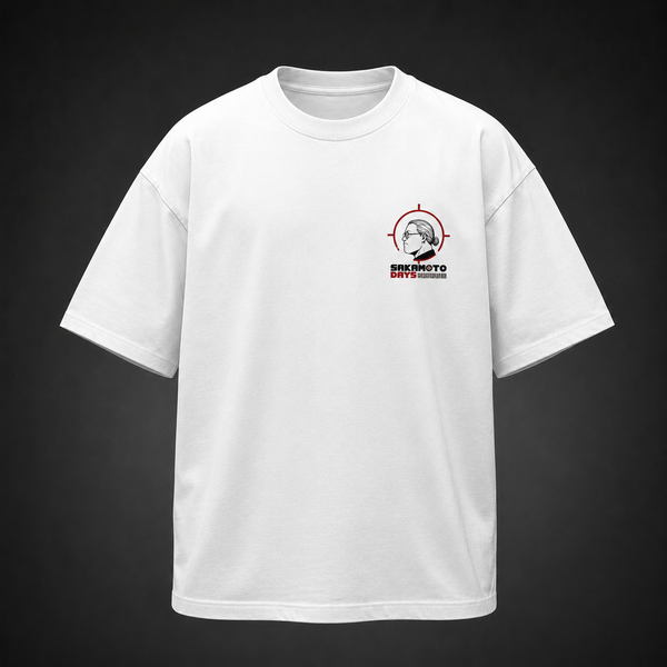White t-shirt with Taro Sakamoto & Shin Asakura Sakamoto Days The Order graphic – photo 2
