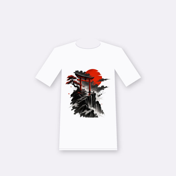 Torii Rain original anime-inspired graphic on a white oversize tee