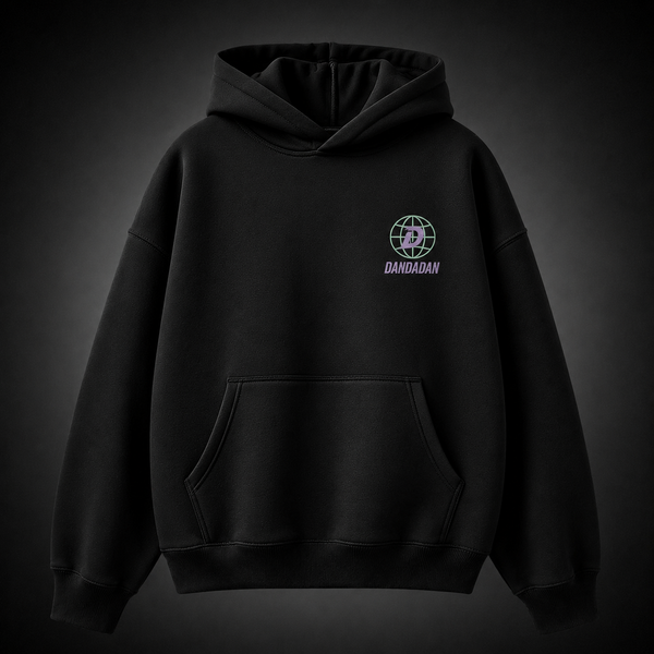 Black hoodie with Turbo Granny Dandadan Turbo Granny Mode graphic – photo 2