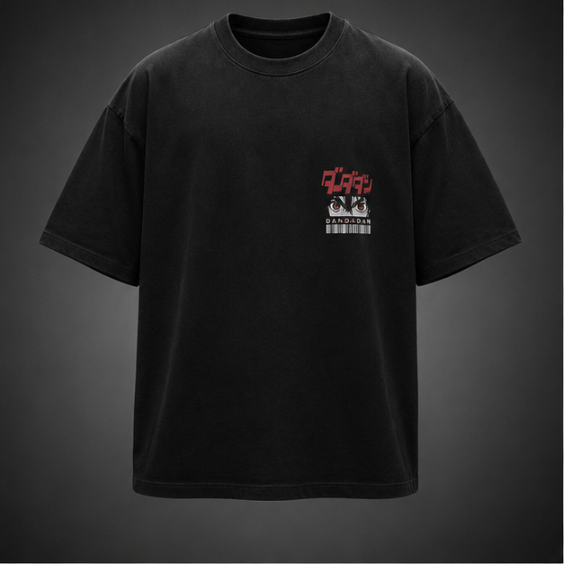 Black t-shirt with Turbo Granny & Momo Ayase Dandadan Occult Lightning Duo graphic – photo 2