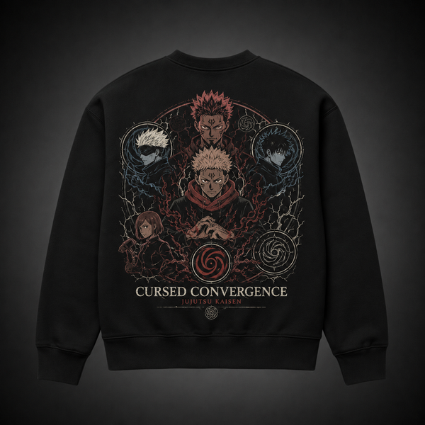 Black sweatshirt with Yuji Itadori Jujutsu Kaisen Cursed Convergence graphic – photo 1