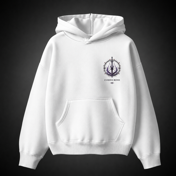 White hoodie with Yuta Okkotsu Jujutsu Kaisen Cursed Bond graphic – photo 2
